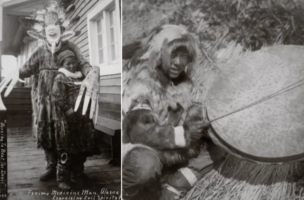 the yupik people, yupik mask, yupik shamanism, animism, yupik clothing,