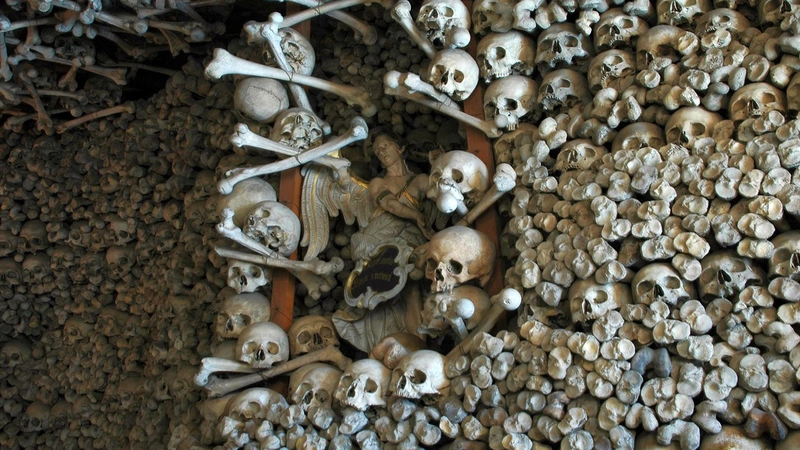 Czermnas kraniekapel: Den fascinerende udstilling med 3000 kranier og utallige knogler