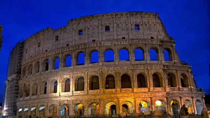 Colosseum during blue hour